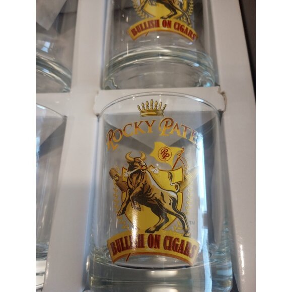 Rocky Patel Rocks "Bullish On Cigars' 4pc Glass Box Set New - Picture 3 of 3